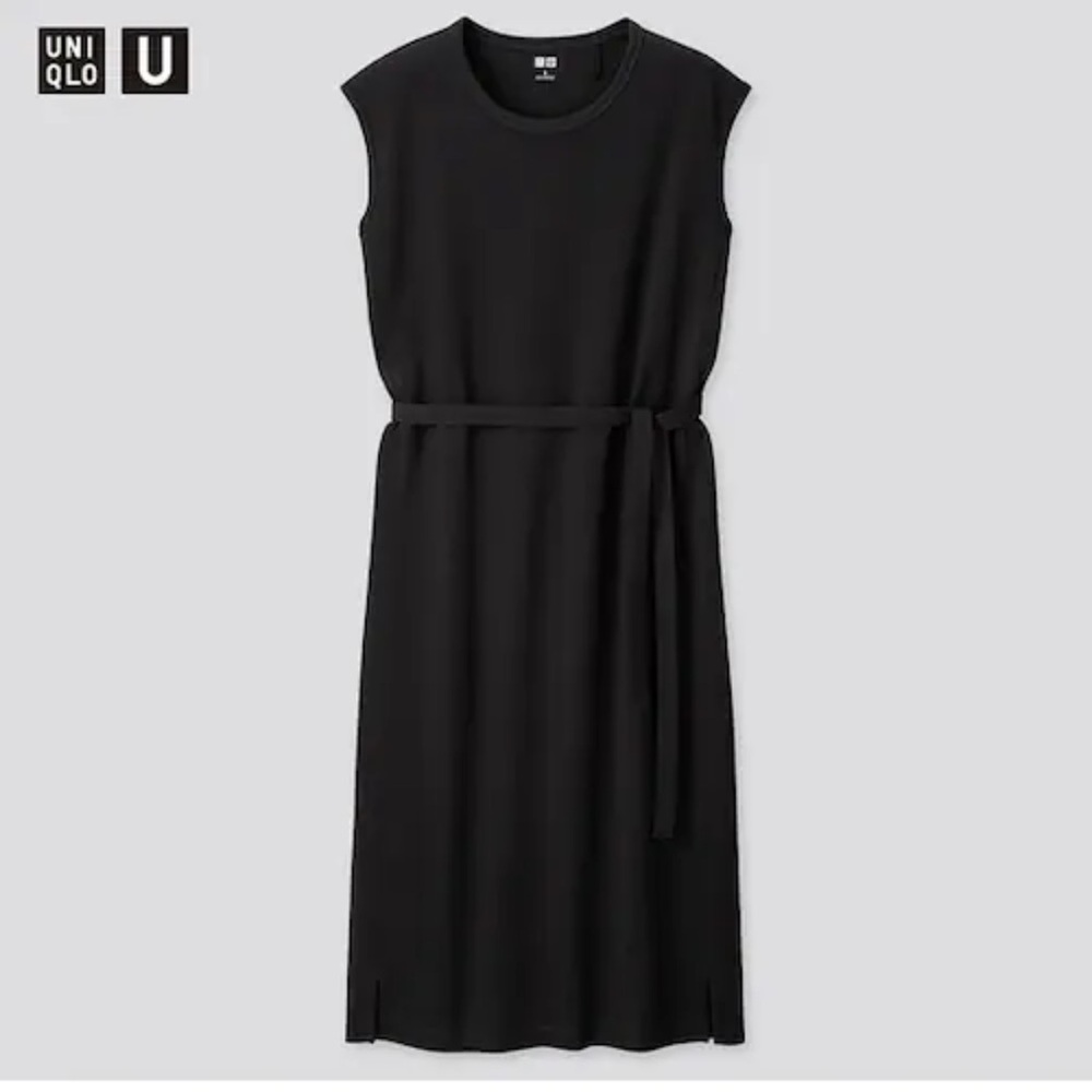 UNIQLO Crew Neck Sleeveless Dress, Black, Size S, NWT